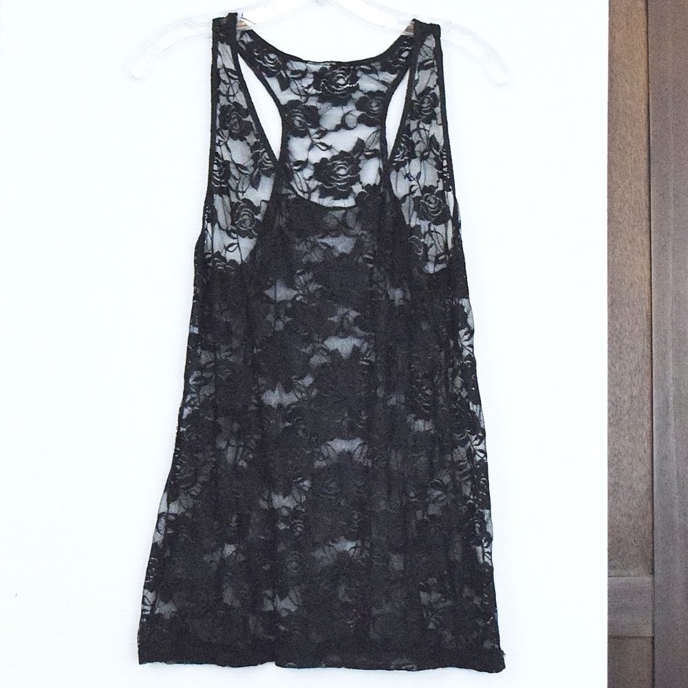 Black Lace Swimsuit Cover-up